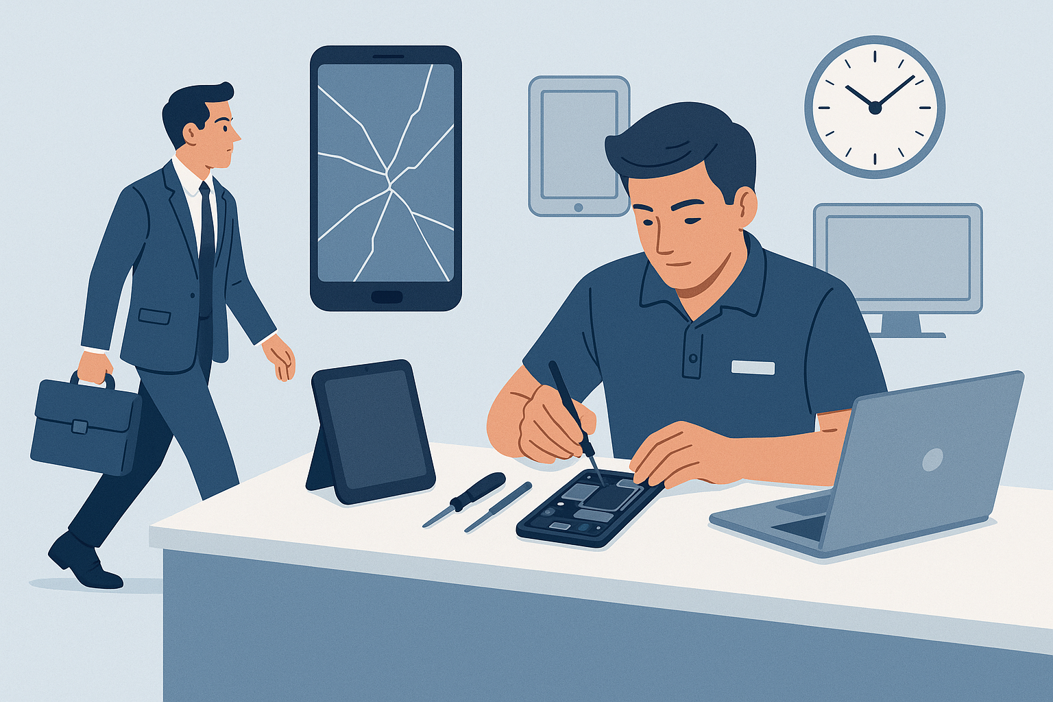 Why Busy Professionals Choose On-Site Phone & Laptop Repair